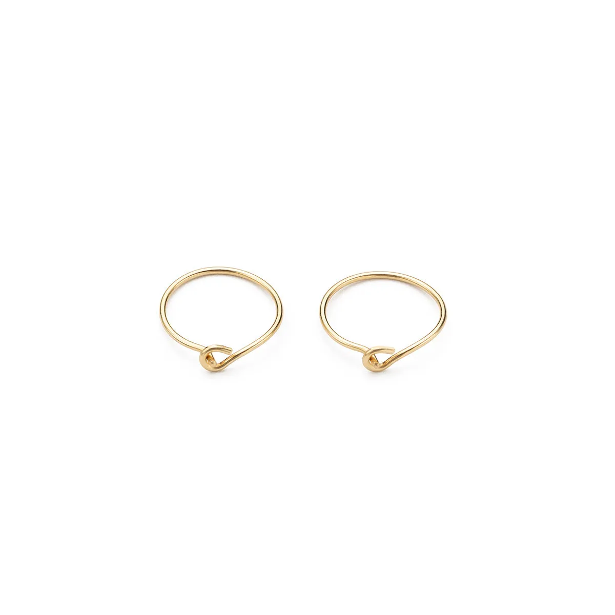 14k Gold 10 mm Hoop Earrings