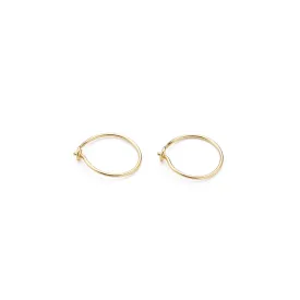 14k Gold 10 mm Hoop Earrings