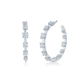 1.61ctw Diamond Hoop Earrings