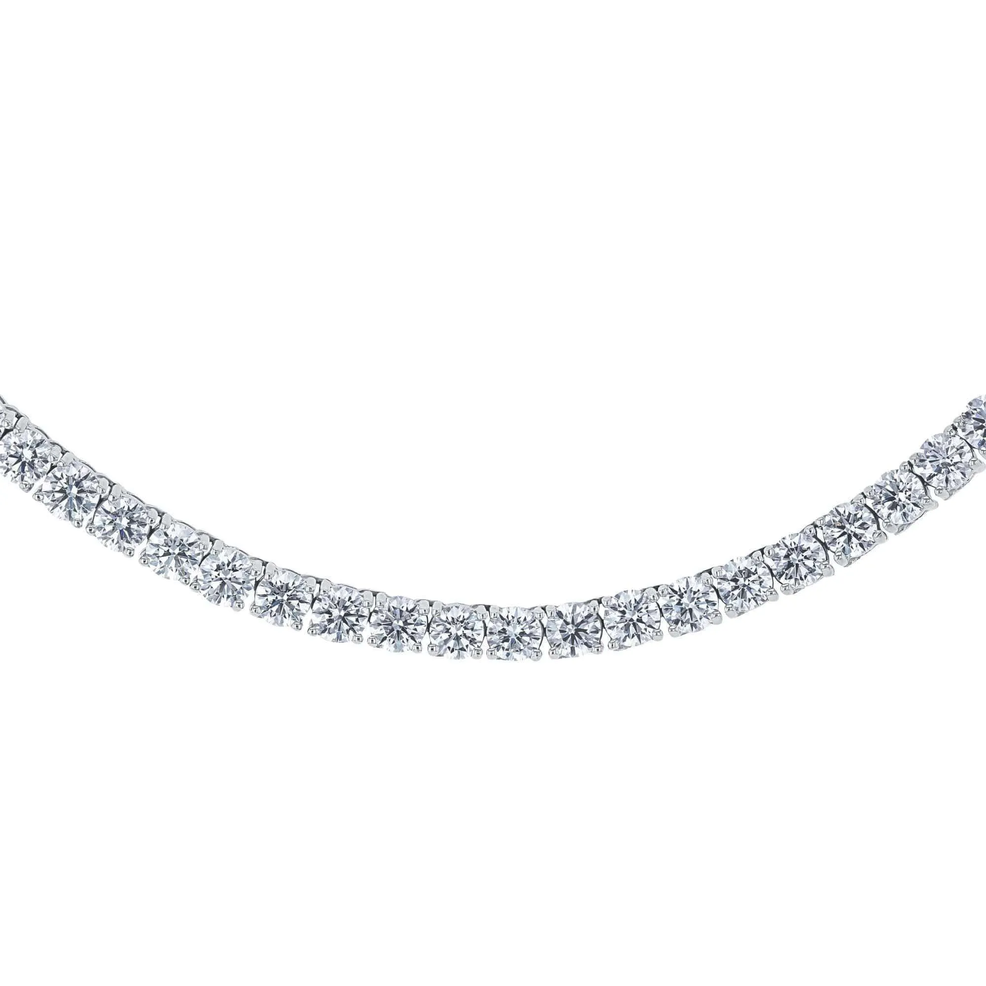 28.80ct Lab Diamond Tennis Necklace (Certified)