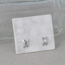 925 Silver Cross Stud Earrings