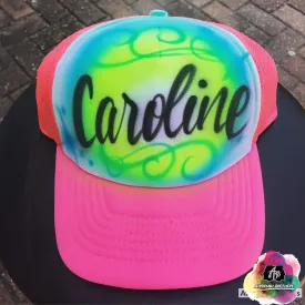 Airbrush Swirl Hat Design