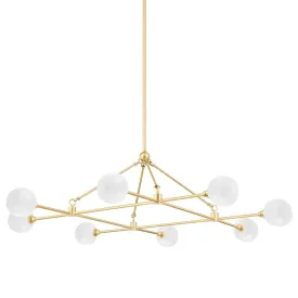 Andrews Chandelier, Aged Brass