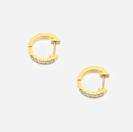 Anna Crystal Simple Hoops