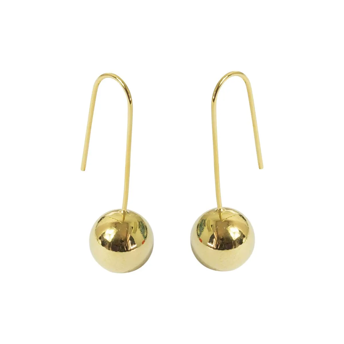 Ball Drop Earrings Gold Plated