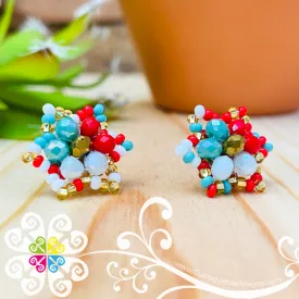 Beaded Star Studs