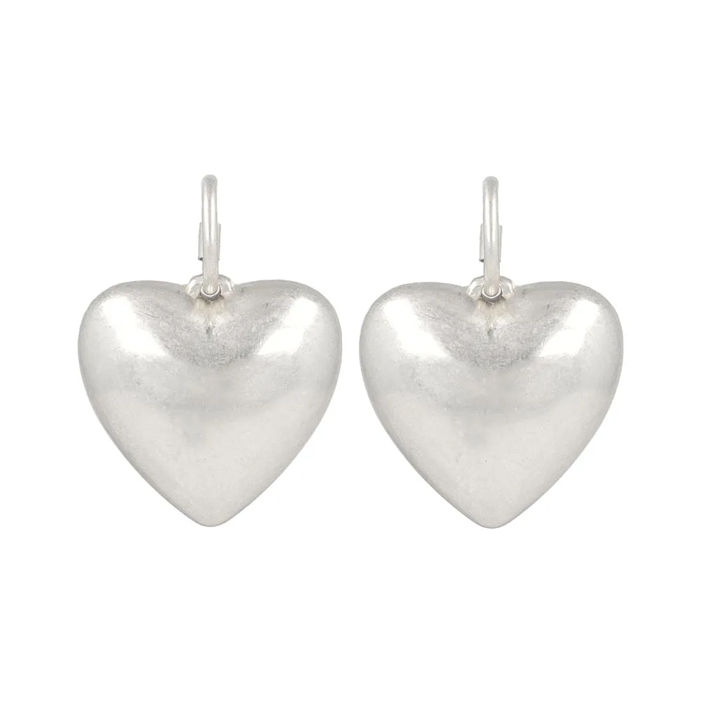 Big Heart Drop Earrings