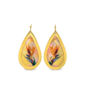 Bird of Paradise Teardrop Earrings