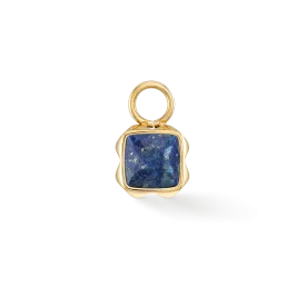 Birthstone September Charm Lapis Lazuli Gold