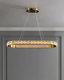 Brushed Gold LED Crystal Chandelier