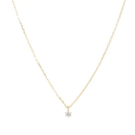 By Charlotte 14k Gold Sweet Droplet Diamond Necklace