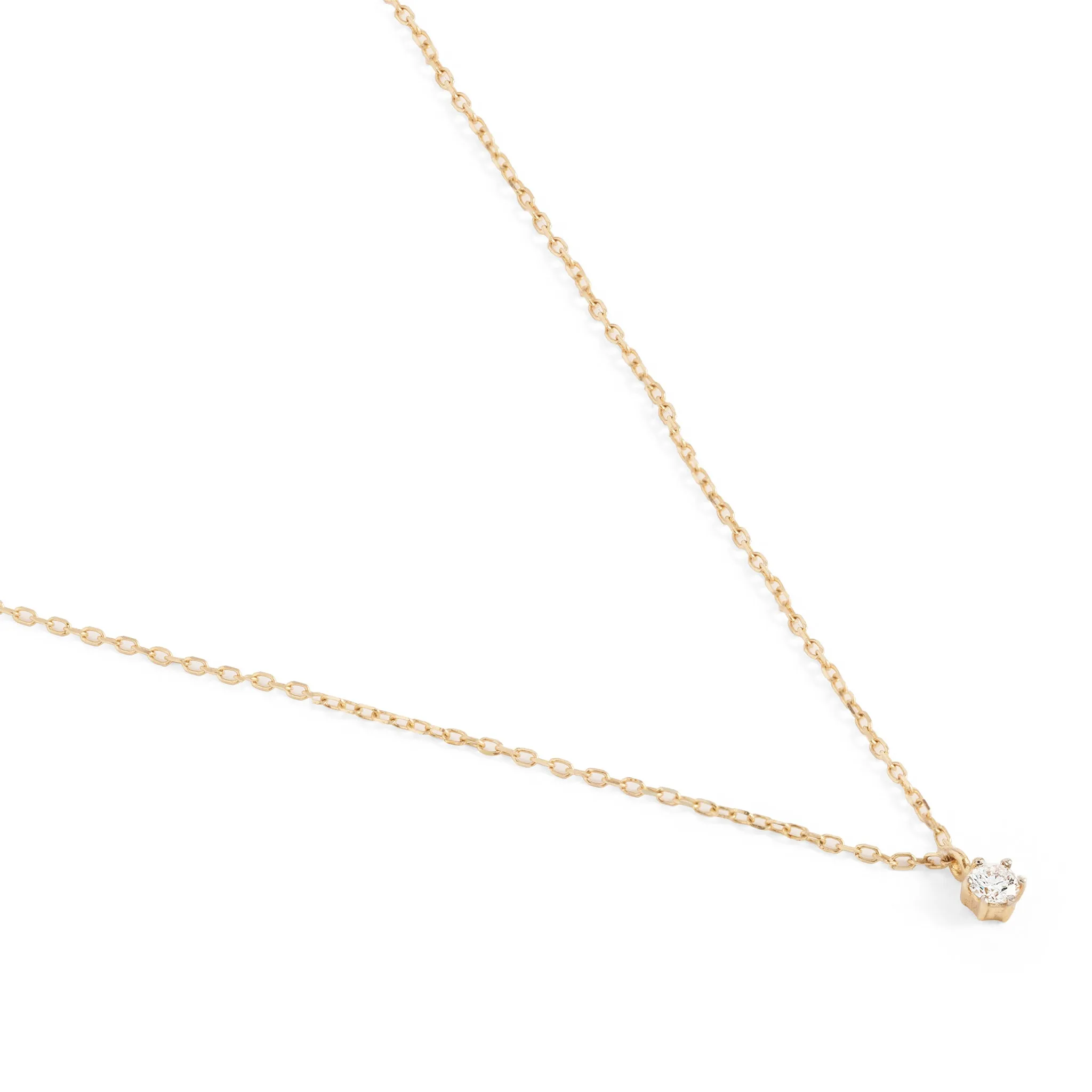 By Charlotte 14k Gold Sweet Droplet Diamond Necklace