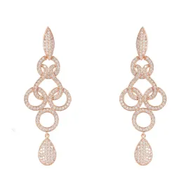 Celtic Knot Shannon Drop Earrings Rose Gold