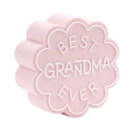 Charmers Best Grandma Ever Pink Silicone Charm