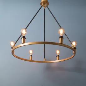 Clr109 Vintage Gold And Black Chandelier