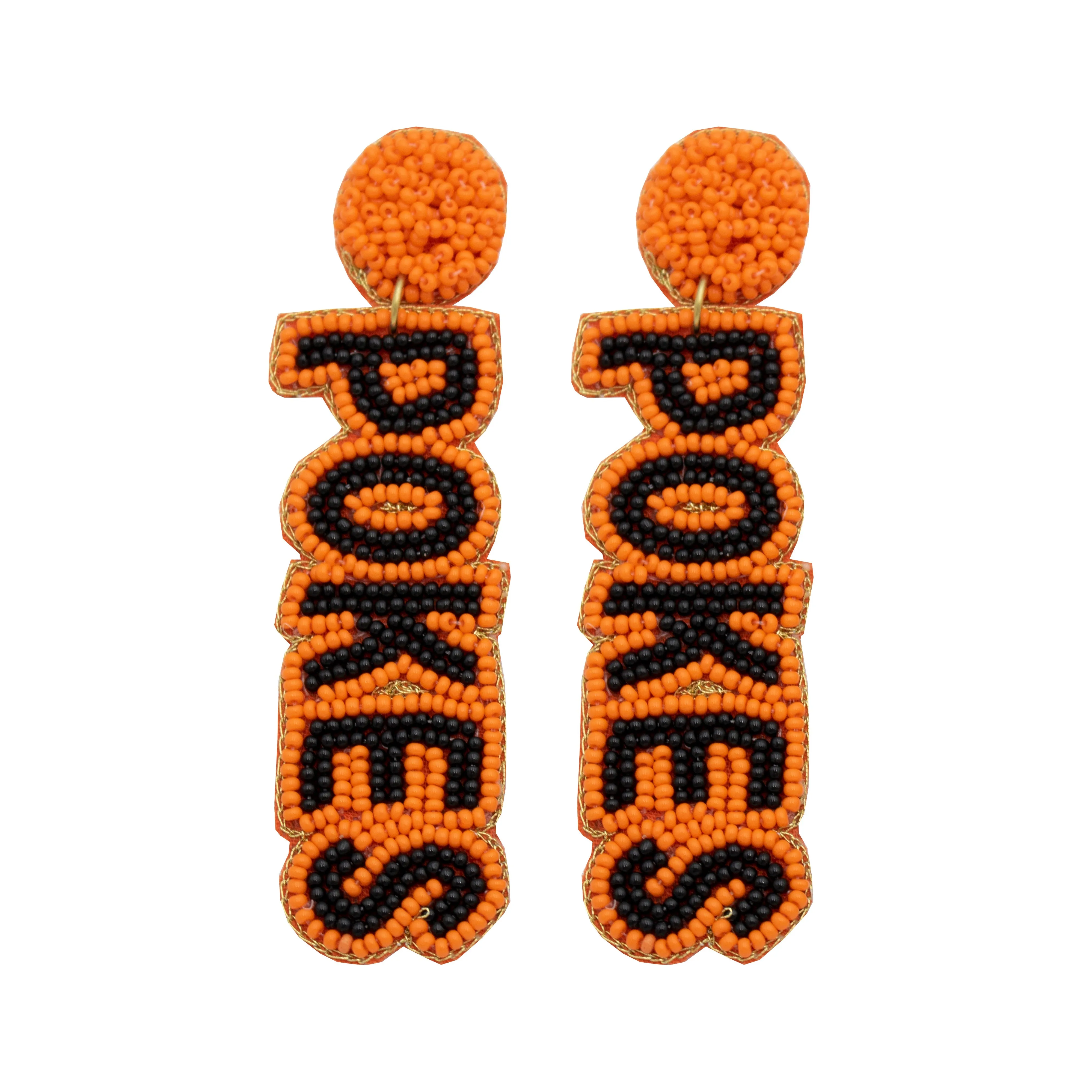 Collegiate Beaded Earrings - Oklahoma State University