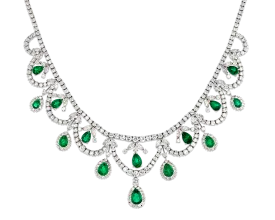 Colombian Emerald and Diamond Necklace