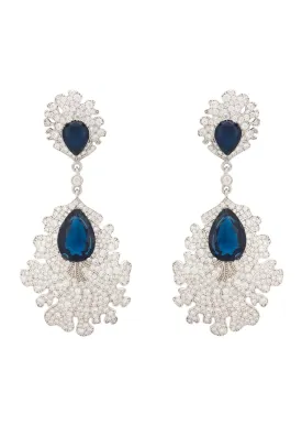 Coralia Blue Earrings Silver