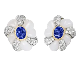 David Webb Sapphire Earrings, 10.51 Carats