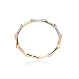 Diamond Bamboo Bangle Bracelet