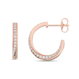 Diamond-Lace Arc Hoops