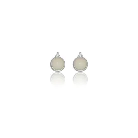 Diamonds by Georgini - Natural Opal and Two Natural Diamond October Earrings Silver