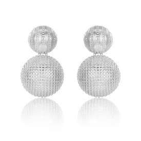 Dual Ball Gold Earrings