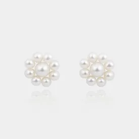 FLOWERY PEARL STUDS