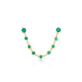 Green Emerald Sparkler Double Earring