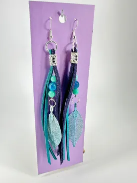 Indigenous Handmade Earrings - Apatite & Quartzite