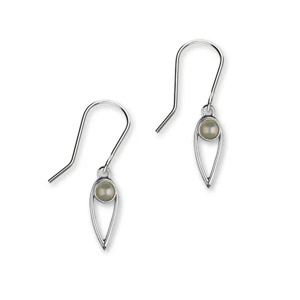 June Birthstone Silver Earrings SE371 Pearl