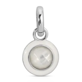 June Pearl Birthstone Charm - Round