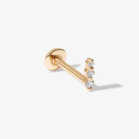 Langston stud diamond piercing