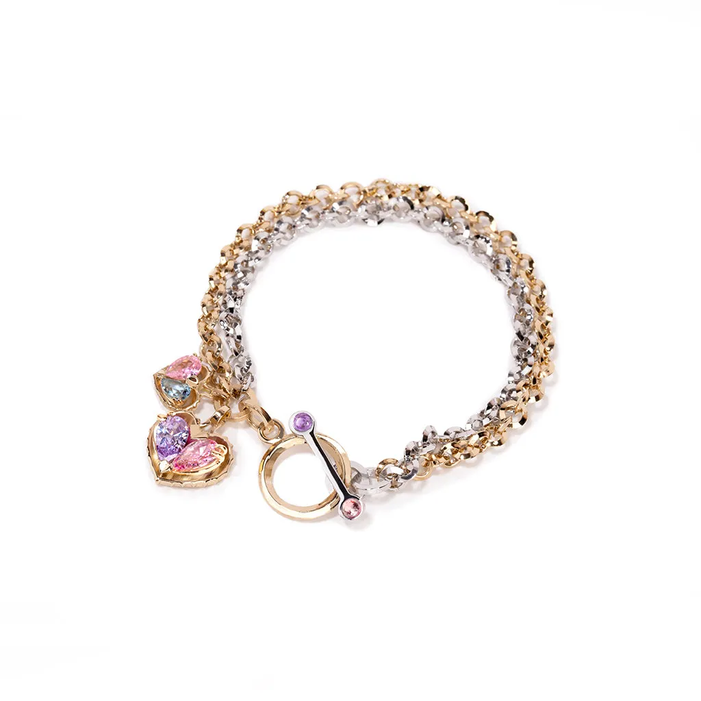 Love Song No.2 Bracelet [Pastel gems/Yellow gold]