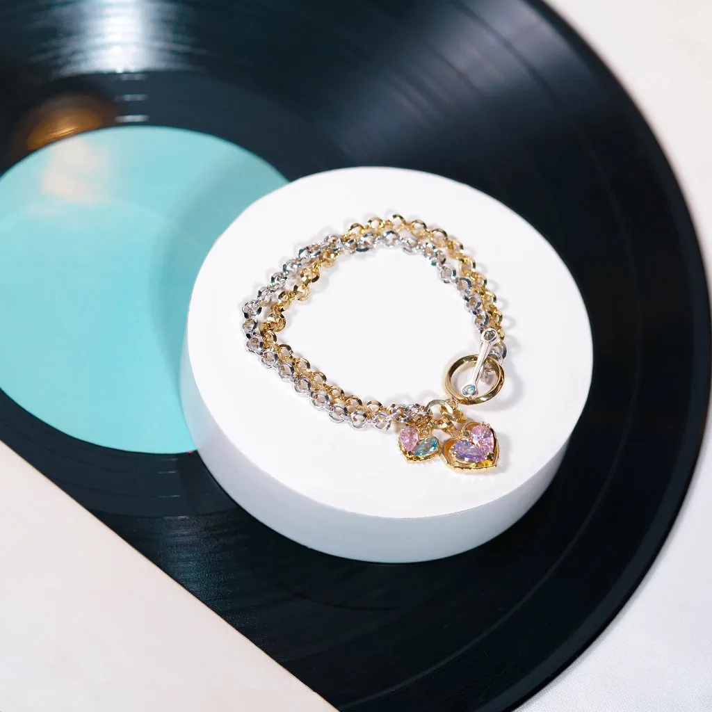 Love Song No.2 Bracelet [Pastel gems/Yellow gold]