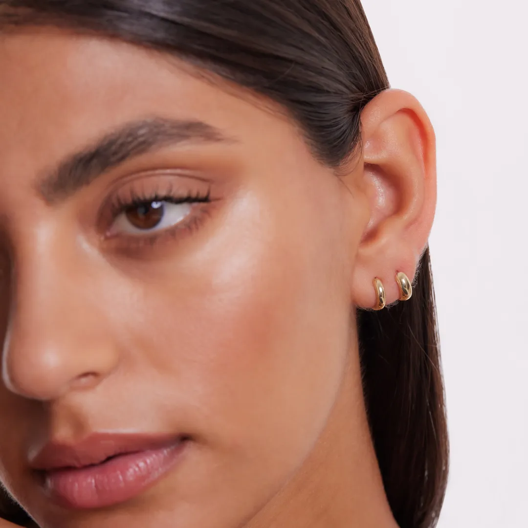 Lumi Hoop Earrings - Solid Gold