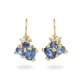 Sapphire Cluster Drops with Diamonds