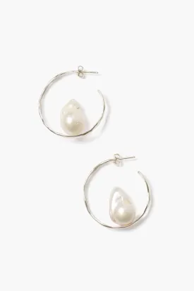 Selene Hoop Earrings Silver