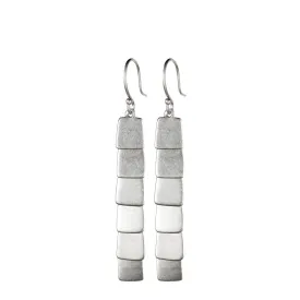 Sterling Silver Layered Flattened Earrings