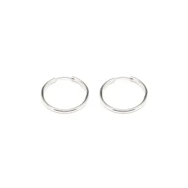 Sterling Silver Medium Endless Hoop Earrings