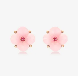 THIALH - Fontana di Trevi - Mini Pink Opal and Red Spinel Earrings